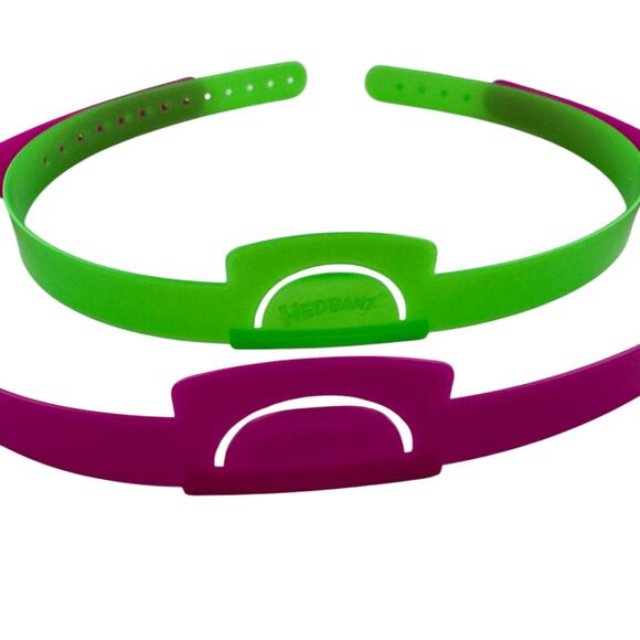 Spin Master Hedbanz Replacement Parts Neon Headbands Green & Pink - Picture 1 of 2